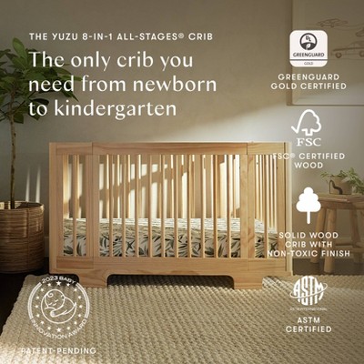 Natural Pine 8-in-1 Convertible Crib with Conversion Kits