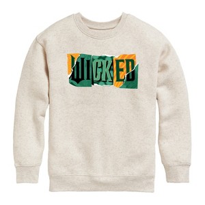 Boys' - Wicked - Ripped Logo Graphic Long Sleeve Fleece Sweatshirt - 1 of 4