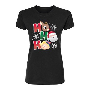 Women's - Rudolph - Rudolph Ho Ho Ho Fitted Graphic T-Shirt - 1 of 3