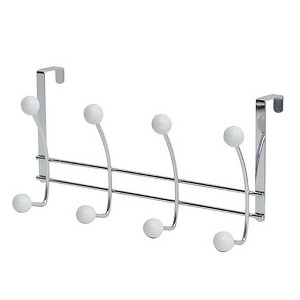 Evideco French Home Goods Versatile Over-the-Door Metal Rack with Ceramic Hooks - 1 of 4