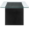 Modway Ondine Coffee Table – Black Wood and Glass Rectangular Living Room Table with Open Storage Shelf - 4 of 4