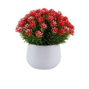 Unique Bargains Artificial Plants Scandinavian-style Plastic 3.35"x3.35"x6.69" 1 Pc - 1 of 4