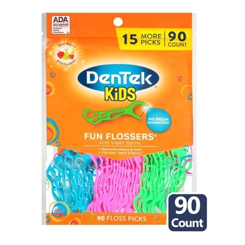 Dentek Kids Fun Flossers Floss Picks For Kids - 90ct : Target
