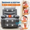 Power Lift Recliner Chair, for Living Room or RV Single Sofa for Adults, 135° Reclining Accent Chairs, 2 Cup Holders and Side Pockets - 4 of 4