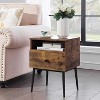 VECELO 2-Tier Nightstands with Storage Drawer & Open Shelf, End/Beside Table for Living Room or Bedroom, Small Spaces - 2 of 4