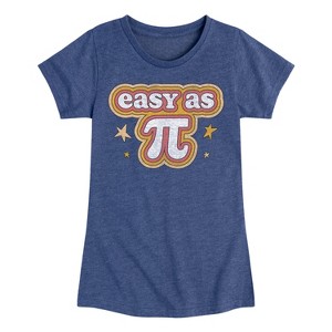 Girls' - Instant Message - Easy As Pi Fitted Short Sleeve Graphic T-Shirt - 1 of 4