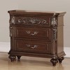 NicBex 17 inch Wide Nightstand with 3 Drawers,Modern Side Table with Metal Handles,Bedside Table for Bedroom,Living Room,Brown/Walnut - 4 of 4