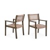 Patio Arm Chairs Set Of 2,Arm Chairs With Rope Seat,Outdoor Rope Chairs,Arm Chairs Set For Patio,Backyard,Garden-Cuddlewood - 3 of 4