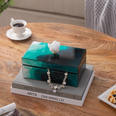 Marbled Jewelry Box, Jewelry Cabinet, Jewelry Box For Women-Cuddlewood