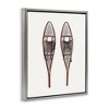 Stupell Industries Minimal Winter Snow Shoes Black Framed Floater Canvas Wall Art - 3 of 4