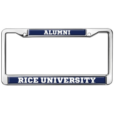 Rice University Alumni Logo Full Size Standard License Plate Metal Frame