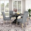 NicBex 5 Piece Round Dining Table Set for 4 Modern Kitchen Table Set with 4 Tufted Dining Chairs for Dining Room - 2 of 4