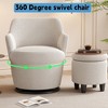 CAVINAS 360°Modern Swivel Chair with Ottoman,Swivel Barrel Chairs for Living Room, Accent Chair for Nursery with Glider Function - 2 of 4