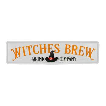 31" Halloween “Witches Brew" Metal Wall Sign