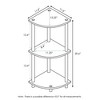 Furinno 3-Tier Corner Display Rack Open Multipurpose Bookcase Cabinet with Adjustable Shelves,Espresso/Black - 3 of 4