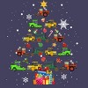 Women's Design By Humans Christmas Tractor Tree Gift Farmer Shirts Funny Tractor Xmas By VitMon Racerback Tank Top - 2 of 3