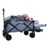 VisioGear Collapsible Folding Wagon, Extra Long Collapsible Wagon with Tailgate for Garden Sports Camping, Gray, 46.85"*22.05"*41.34" - 2 of 4