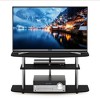 Furinno 3-Tier No Tools TV Stand Entertainment Center Hold up to 46" TV Black Oak - 2 of 4