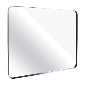 GlasFlength Decorative Wall Mirrors Simple Small Mirror Wall Art Wall Mirror Bathroom Mirrors for Over Sink Living Room, Black, 36"*30"*1.2" - 1 of 4
