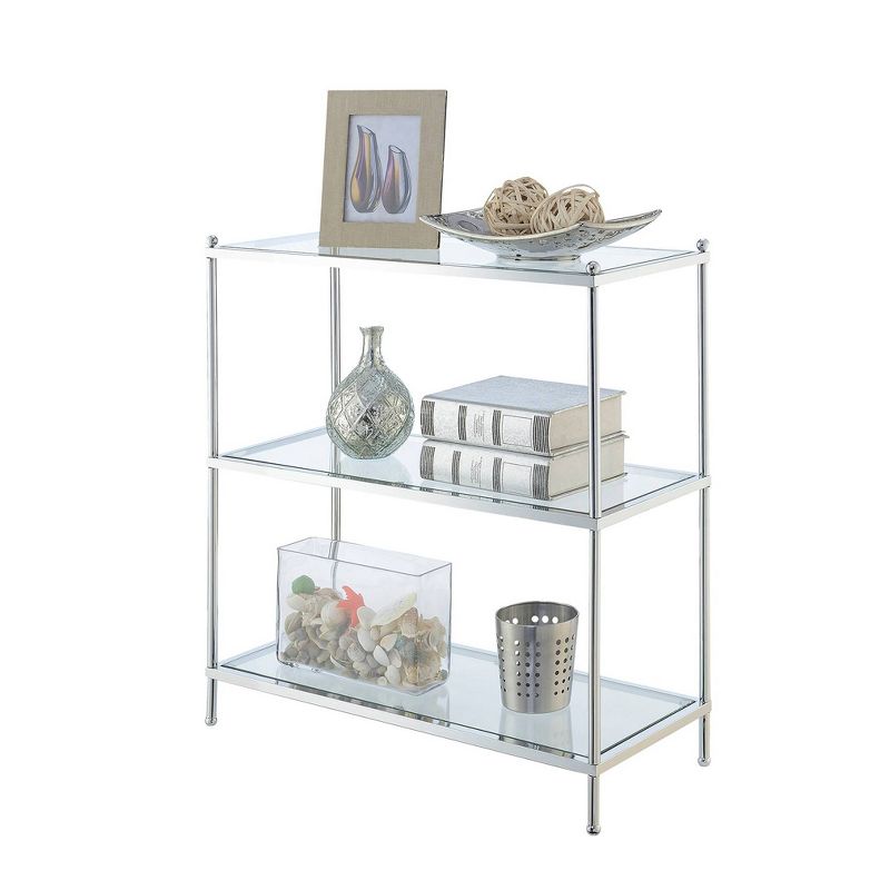 30.25&#34; Royal Crest 3 Tier Bookcase Chrome  - Breighton Home, 6 of 9