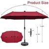 Ainfox 13ft Outdoor Patio Umbrella with Solar Lights and Decorative Pattern Umbrella Base - 3 of 4