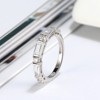 Anniversary Band Ring for Women Baguette Cz Sterling Silver Ginger Lyne Collection - 3 of 4