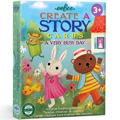 eeBoo A Very Busy Day Create a Story Pre-Literacy Flash Cards, Ages 3+