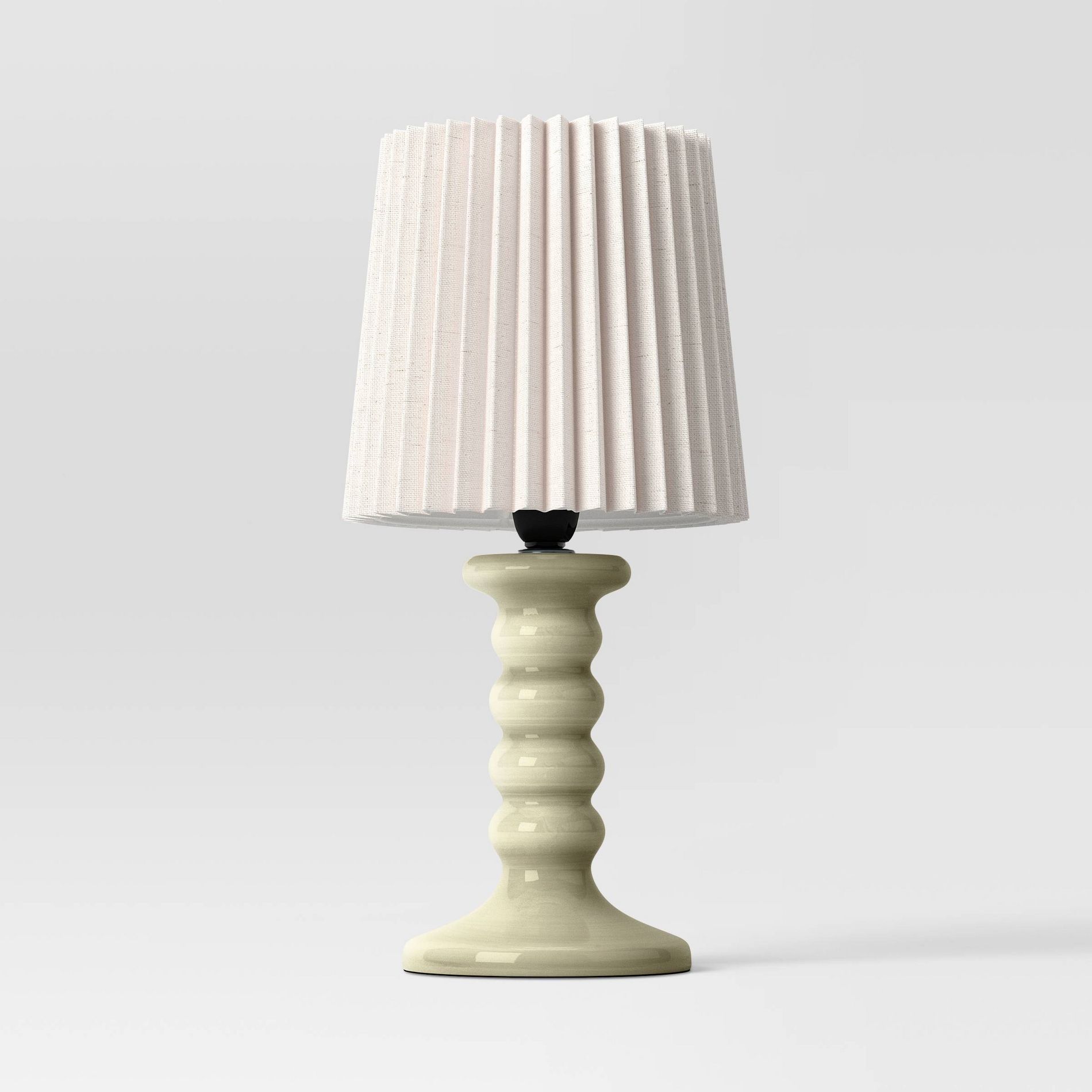 Mini Stick Table Lamp with Pleated Shade Green - Room Essentials™