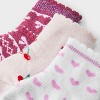 Toddler Girls' 3pk Hearts Cherries and Bows Ankle Socks - Cat & Jack™ - 3 of 3
