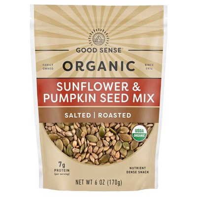 Good Sense, Organic Sunflower & Pumpkin Seed Mix, Salted, Roasted, 6 oz