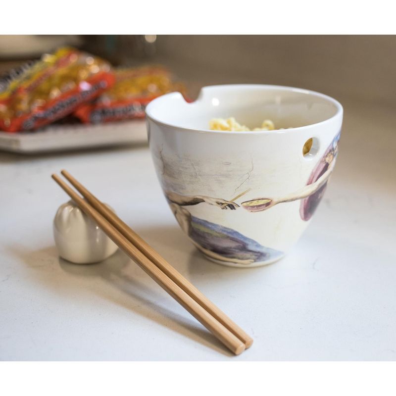 Boom Trendz Bowl Bop Sistine Chapel Japanese Dinner Set | 16-Ounce Ramen Bowl, Chopsticks, 4 of 7
