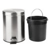 iDESIGN 5L Steel Step Can with Bucket Insert for Bathroom Kitchen Office Brushed - 3 of 4