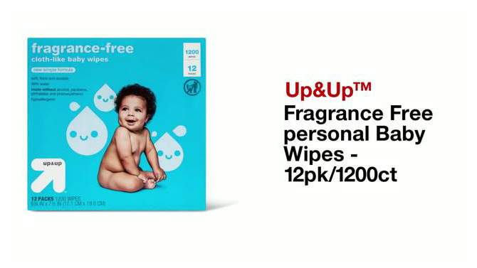 Fragrance-Free Baby Wipes - up & up™ (Select Count), 5 of 12, play video
