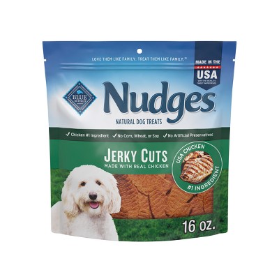 Nudges Blue Buffalo Jerky Cuts Natural Dog Treats with Chicken - 16oz