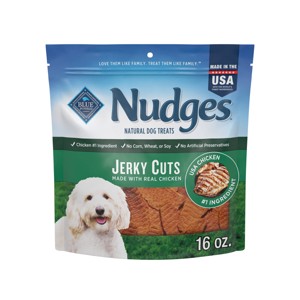 Nudges Blue Buffalo Jerky Cuts Natural Dog Treats with Chicken - 16oz - 1 of 4