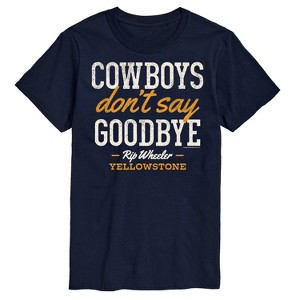 Men's - Yellowstone - Cowboys Don't Say Goodbye Short Sleeve Graphic T-Shirt - 1 of 4