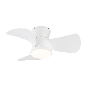 Parrot Uncle 31" Modern Indoor Flush Mount Integrated LED Ceiling Fan - 1 of 4