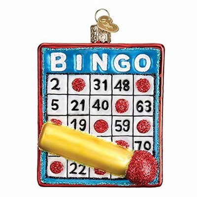 Old World Christmas Glass Blown Ornament for Christmas Tree, Bingo