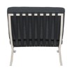 LeisureMod Bellefonte Pavilion Chair - Stainless Steel Frame Accent Chair, Italian Leather Cushions for Living Rooms, Offices, and Lounges - 4 of 4