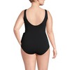 Lands' End Women's Chlorine Resistant Side Tie Wrap High Leg One Piece Swimsuit - 2 of 3