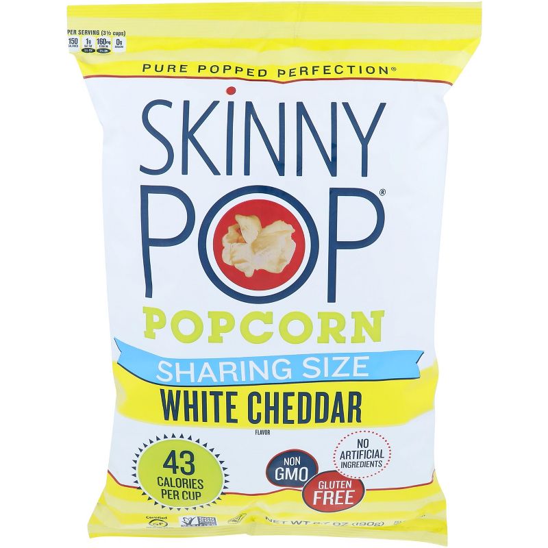 Skinny Pop Popcorn White Cheddar - Case of 3 - 6.7 oz, 1 of 2