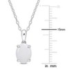 EVERLY JEWELRY | Sterling Silver Pendant with Gemstone and Created Gemstone – Multiple Stone Options - 3 of 4
