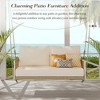 SKRAN 51.6" L  Woven Rope Outdoor Swing Lounger, Hanging Porch Swing Sofa with Soft Cushions 2-Seats for Patio,Courtyard and Balcony - 4 of 4