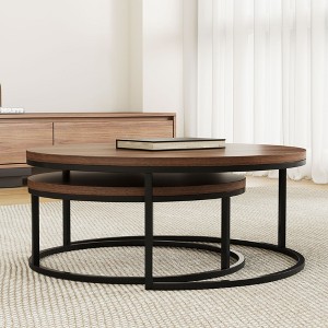 Gaoyangjiaju 31.5 in. nestable round coffee table - 1 of 4