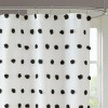 SEVOBAL Shower Curtain Casual Pom Pom Design Easy Coordination Easy Care Machine Washable Modern Bathroom Decor, Black, 72"*72"*0.13" - 4 of 4