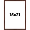 PosterPalooza | Classic Modern Brown Picture Frame - UV Acrylic, Foam Board Backing, Hanging Hardware - 2 of 4