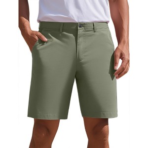 INSPIRE CHIC Men's Flat Front Lightweight Summer Business Formal Shorts with Pocket - 1 of 4