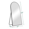 Sleek Aluminum Alloy Full-Length Mirror with Right-Angled Arch Frame - 4 of 4