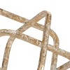 Small Distressed Gold Cube Metal Decorative Sculpture - Foreside Home & Garden - 4 of 4