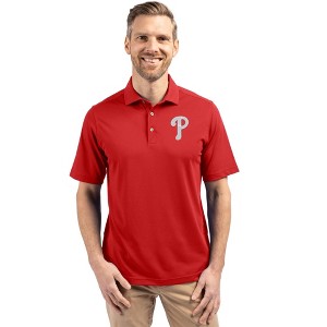 Philadelphia Phillies Cutter & Buck Virtue Eco Pique Recycled Mens Polo - 1 of 1